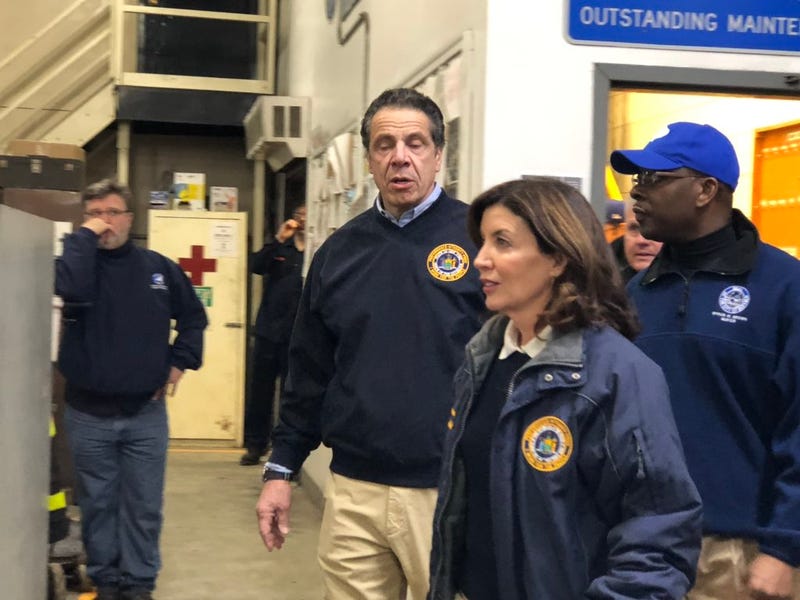 Lieutenant Governor Kathy Hochul and Governor Andrew Cuomo speak following the January 30, 2019 blizzard in WNY. 