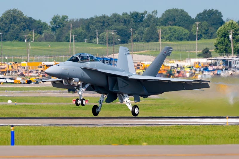 F/A-18 takes off from Lambert Airport