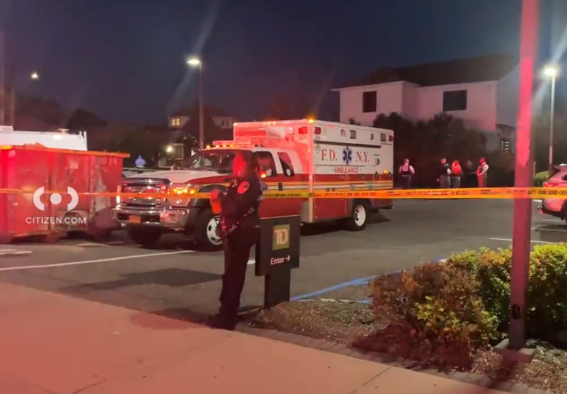 Police investigate at the TD Bank in Hillcrest on Wednesday evening