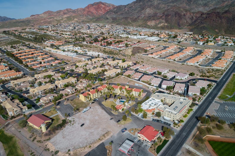 An aerial view of Boulder City, Nevada