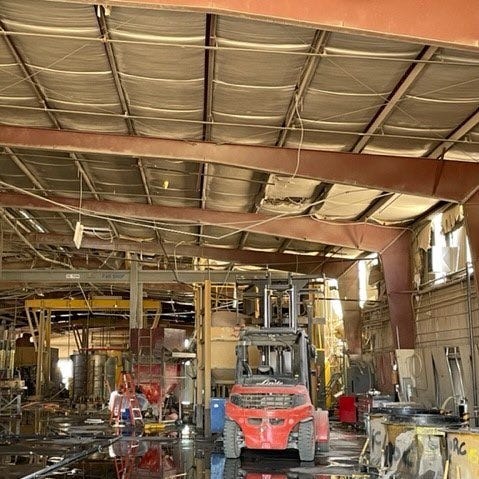 Interior of a building that exploded near Boulder City on July 11th, 2022
