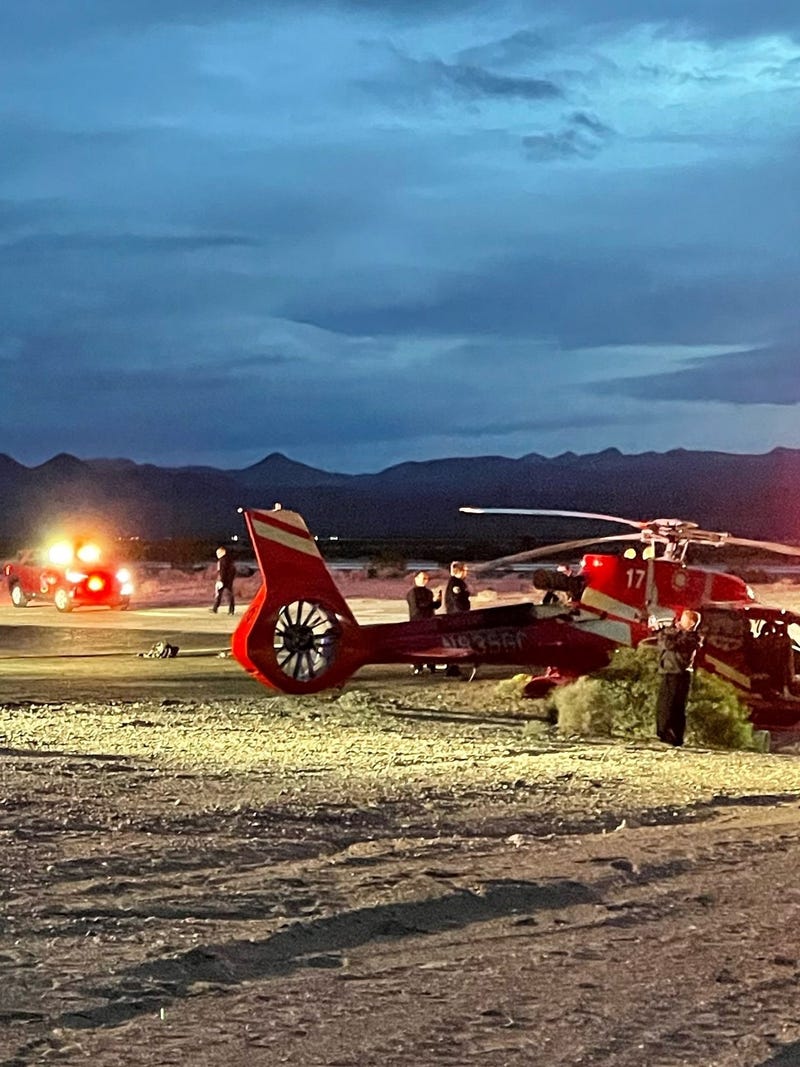 Scene a hard landing of a helicopter near the Boulder City Airport on Dec. 27th, 2022