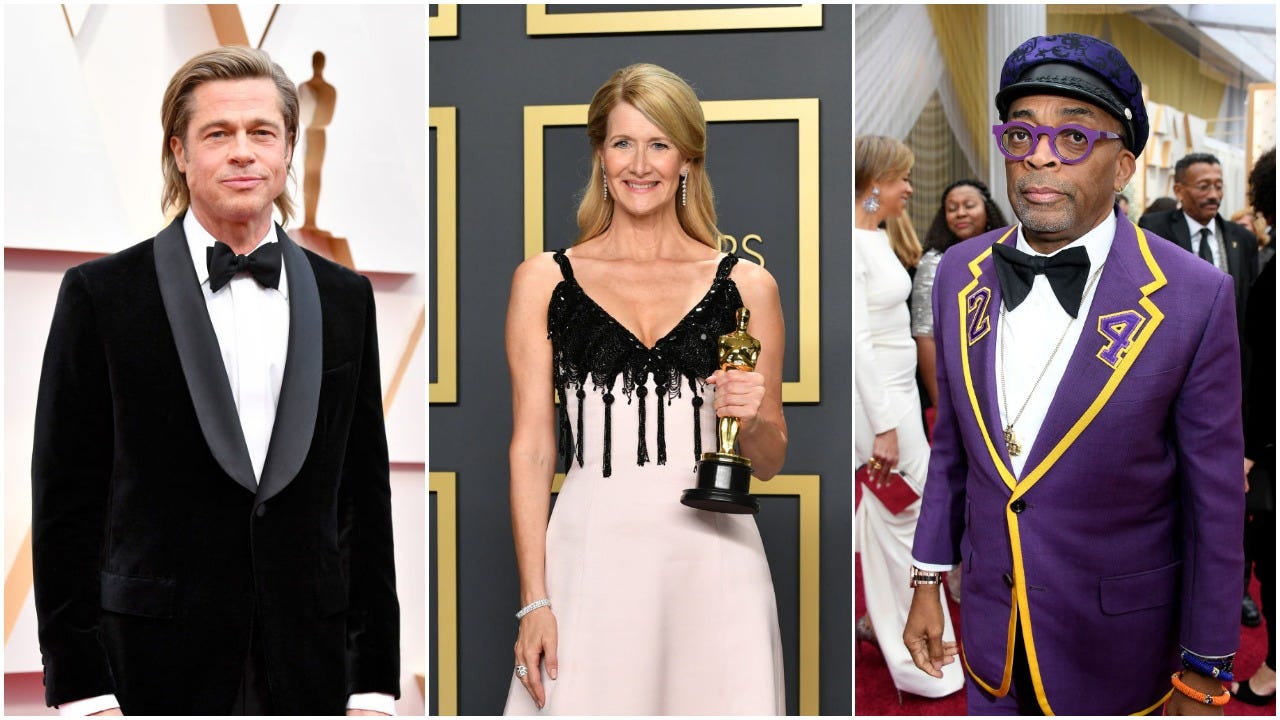 Best Oscars Moments: Brad Pitt's First Acting Win, Spike Lee's Kobe Tribute, Laura Dern's Netflix Score and More