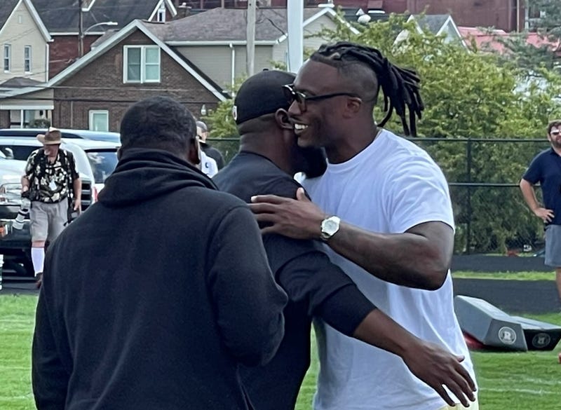 Brandon Marshall with Mike Tomlin & LeSean McCoy