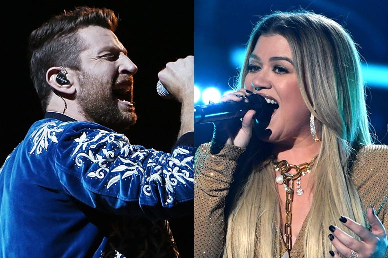 Brett Eldredge and Kelly Clarkson