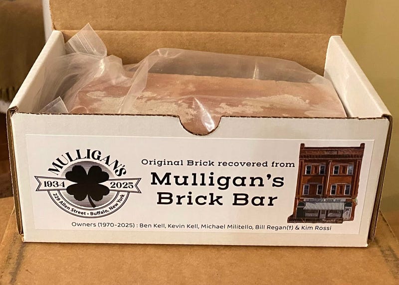 Commemorative Brick Bar brick available to those who make a donation to charity