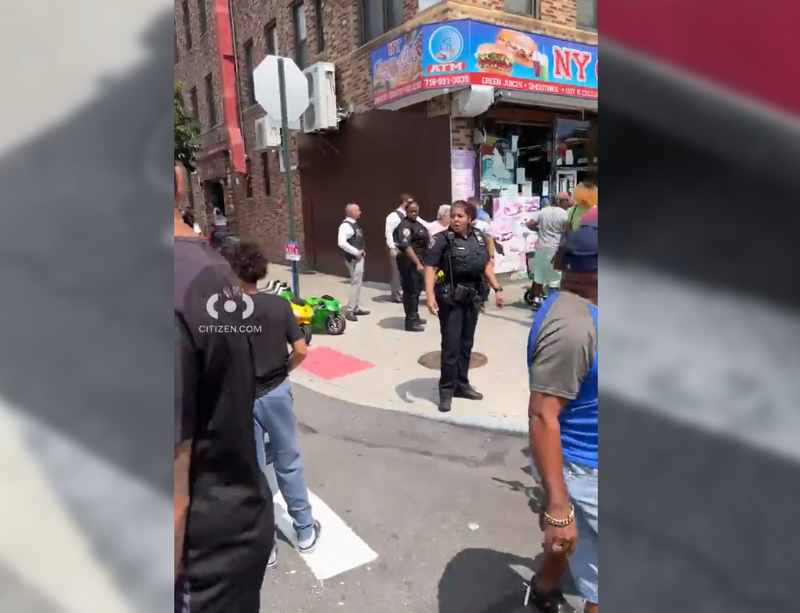 Police at the scene of a shooting in the Soundview section of the Bronx on Wednesday