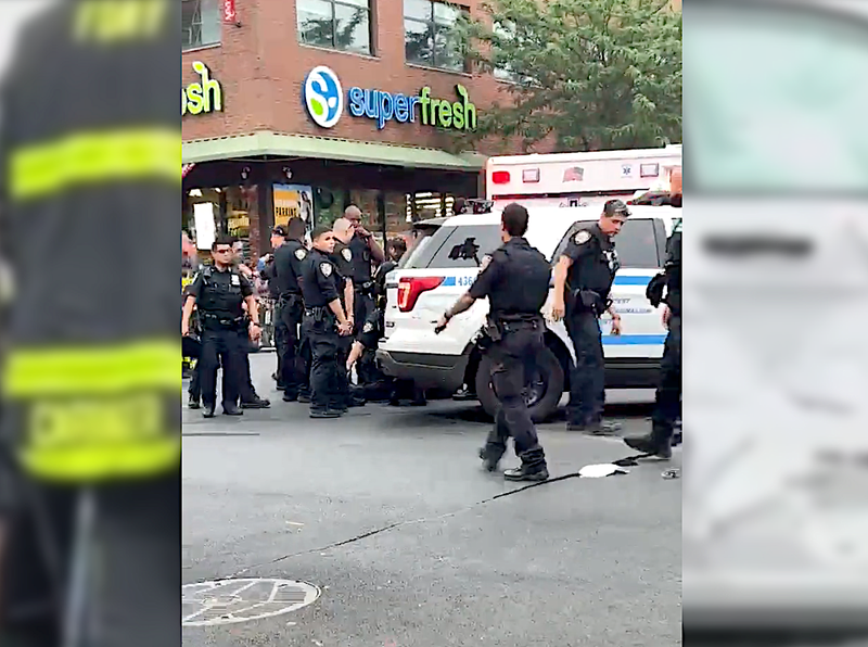 aThere was a heavy police response at East 149th Street and Brook Avenue after the crash around 6:20 p.m