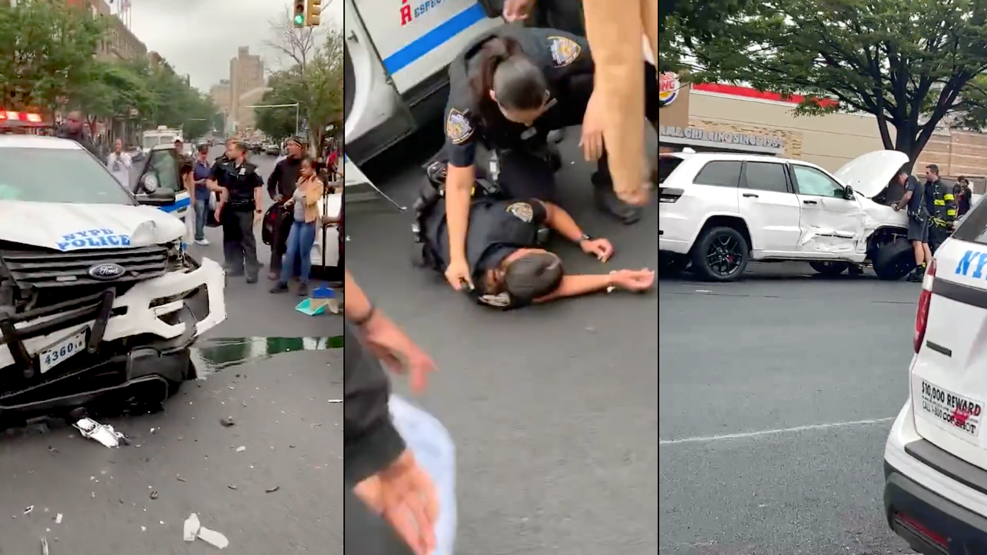 3 injured when NYPD cruiser collides with SUV in the Bronx