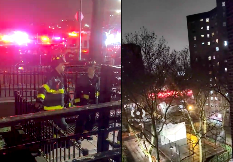 The fire erupted around 7 p.m. Sunday at 1440 Bronx River Ave