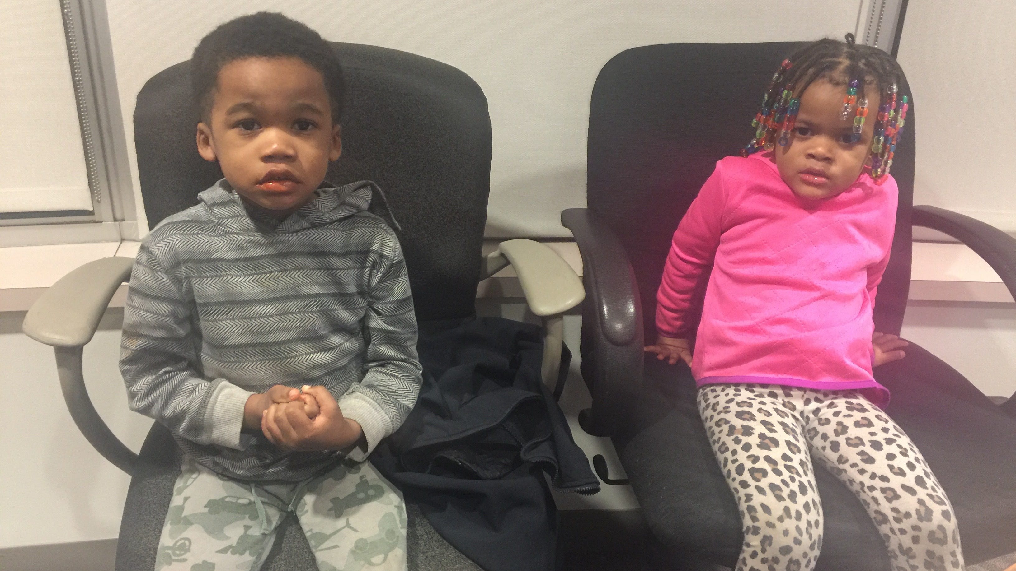 Two small children found wandering alone near the Lodge in Detroit in freezing weather