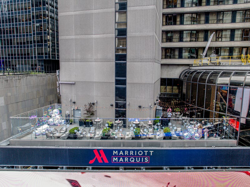 The Perch's "Bubbles Over Broadway" at the New York Marriott Marquis in Times Square.