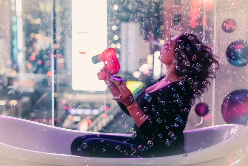 “Bubbles Over Broadway” at The Perch, on the eighth floor of the New York Marriott Marquis