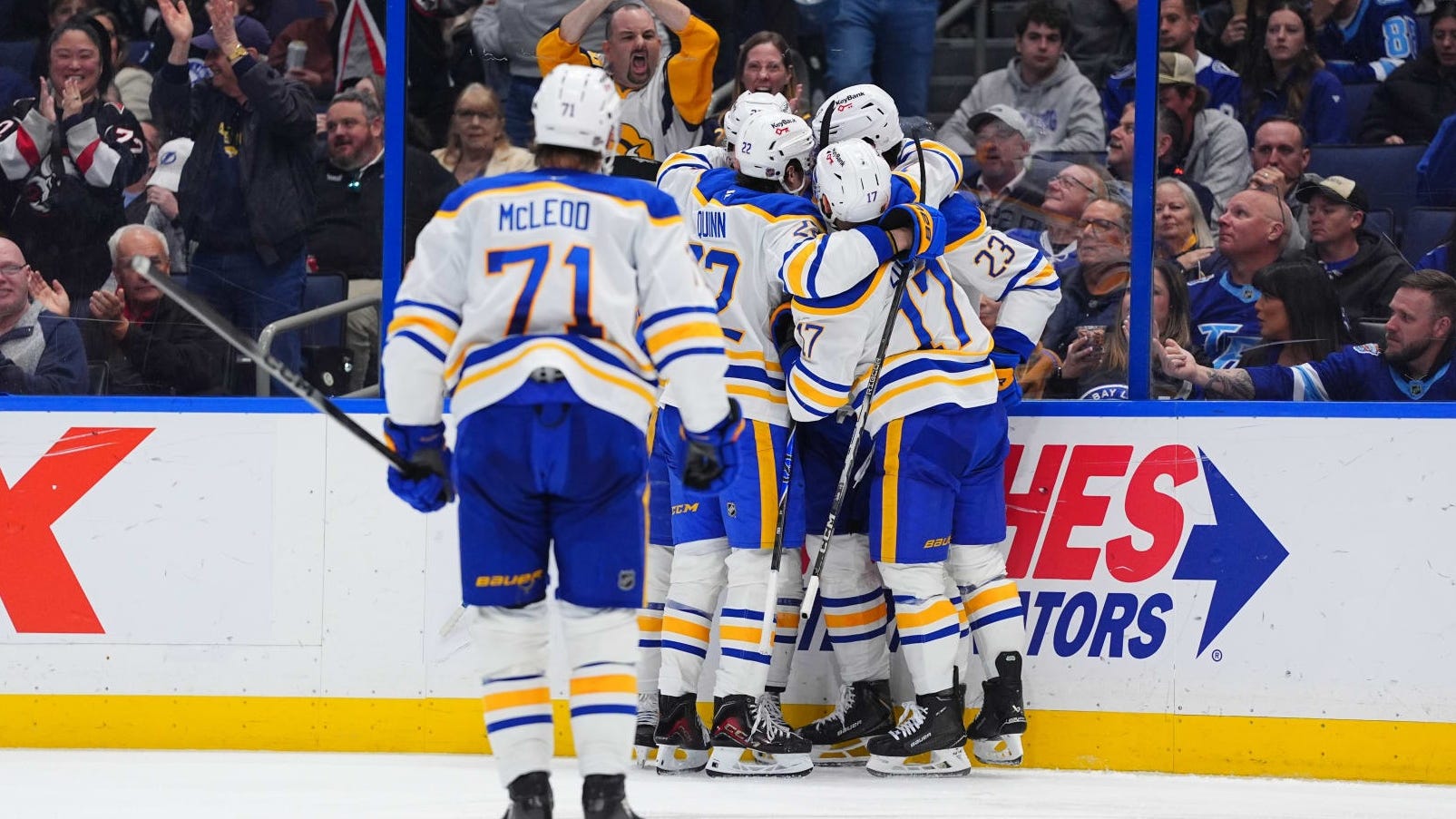 Four-goal first period aids Sabres in rout of Lightning