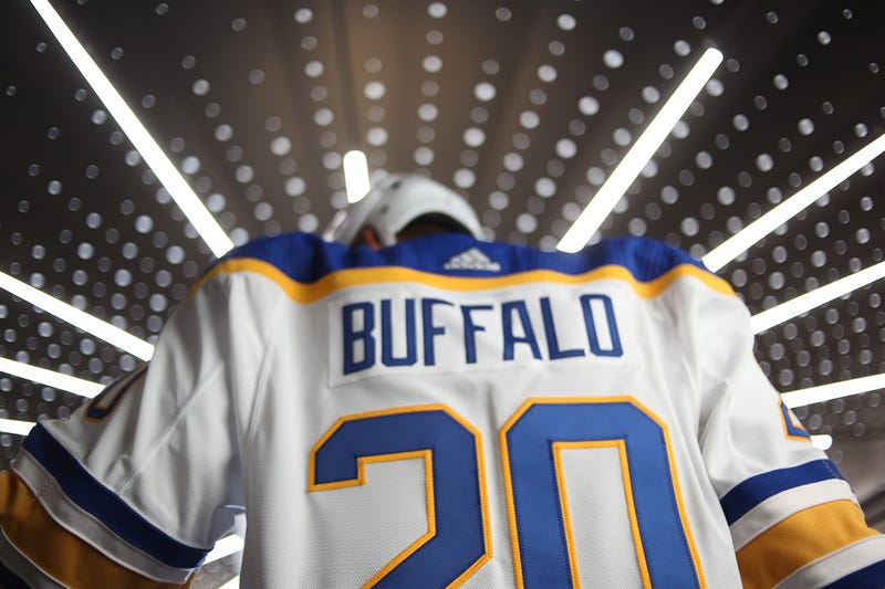Sabres royal blue road wordmark