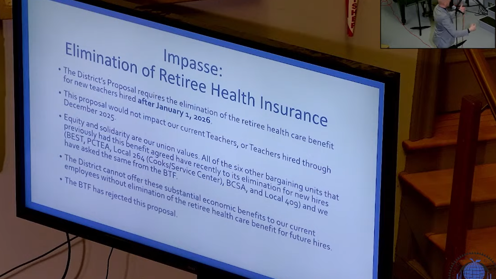 Buffalo teachers contract at an impasse over retiree health issue