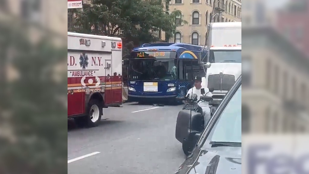 13 people injured after MTA bus, truck collide on UWS
