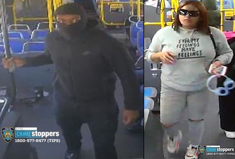 Cops are searching for a man and woman in separate attacks on bus drivers in Brooklyn and Harlem