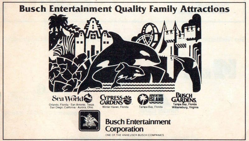 Advertisement for Busch Entertainment Corp parks