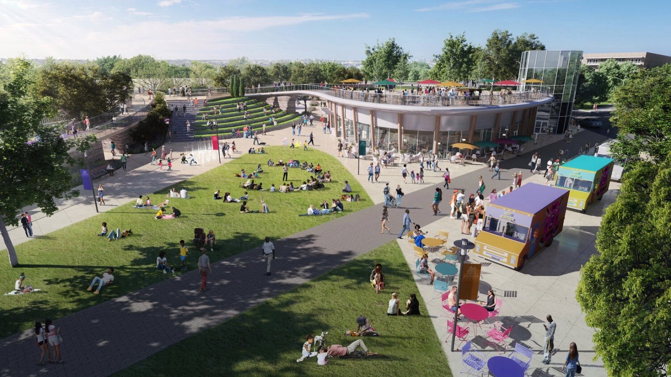 Details of Dallas' 'Southern Gateway' deck park released