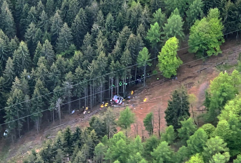 Deadly cable car collapse in the Italian Alps, 5/23/21