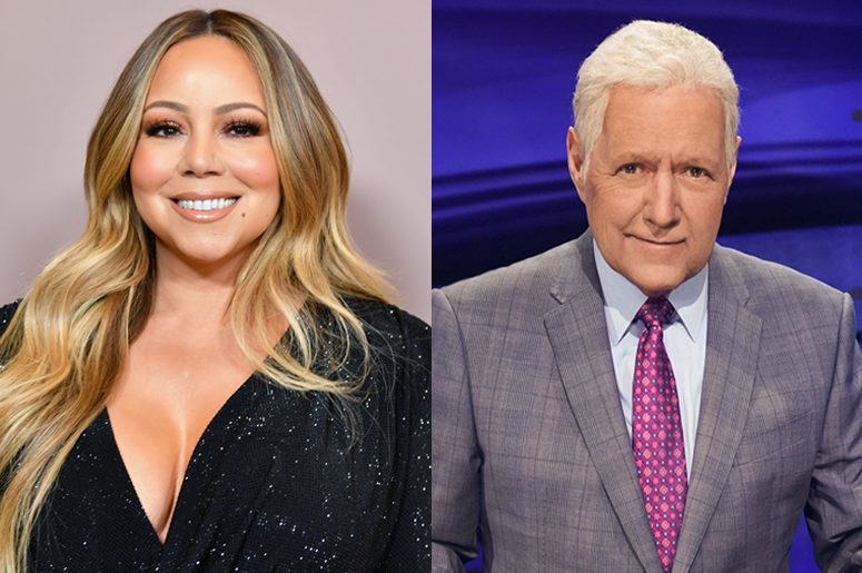Mariah Carey and Alex Trebek