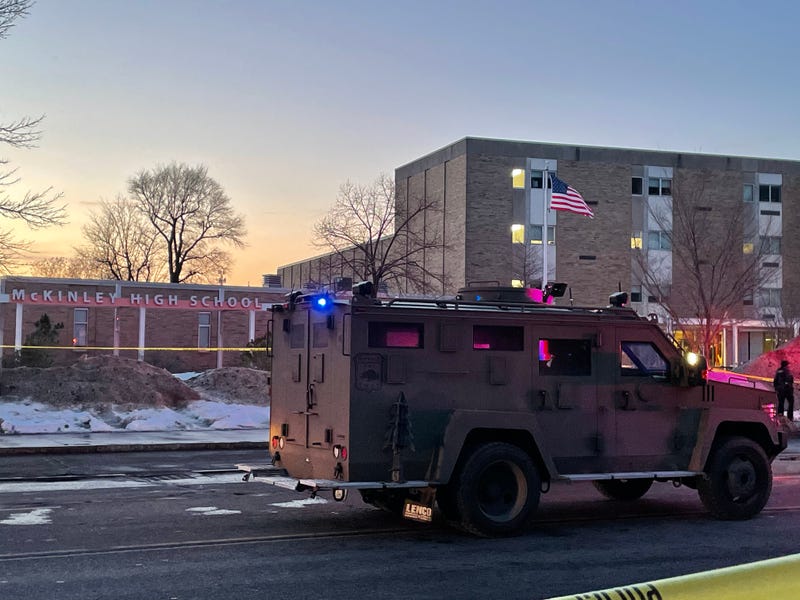 Buffalo SWAT outside McKinley High School