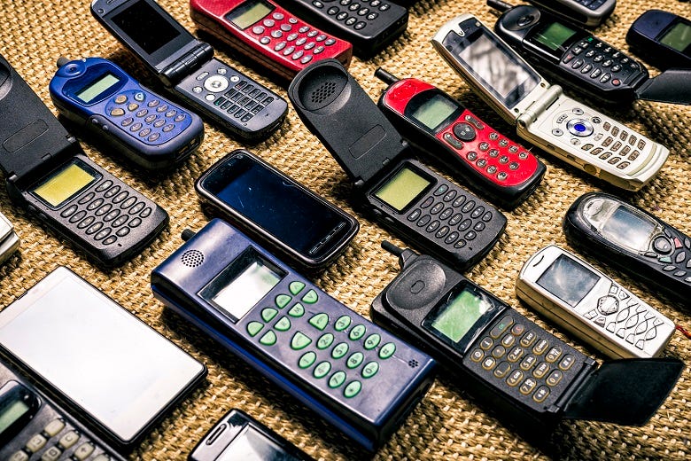 vintage cellphones