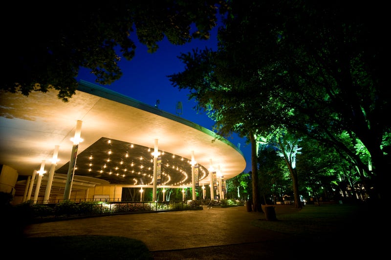 Ravinia Festival pavilion at night