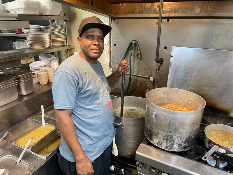 Chef Banks cooking