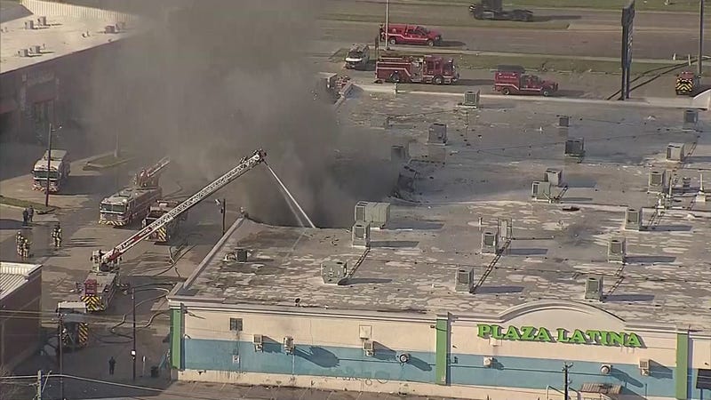 A structure fire in Northwest Dallas on Friday, Jan. 3, 2025.