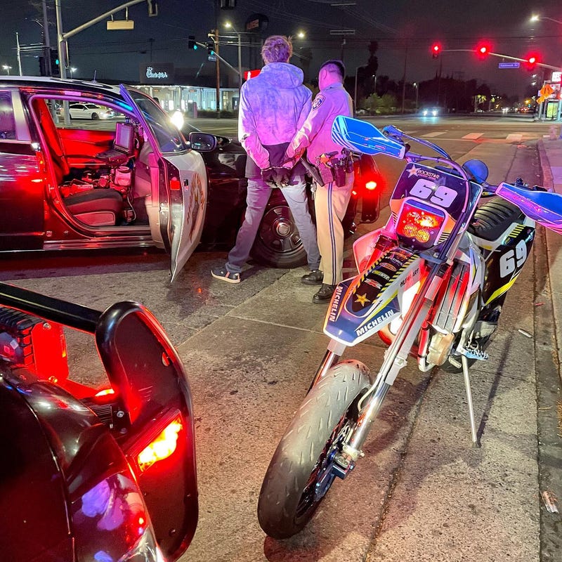 CHP officer arresting guy