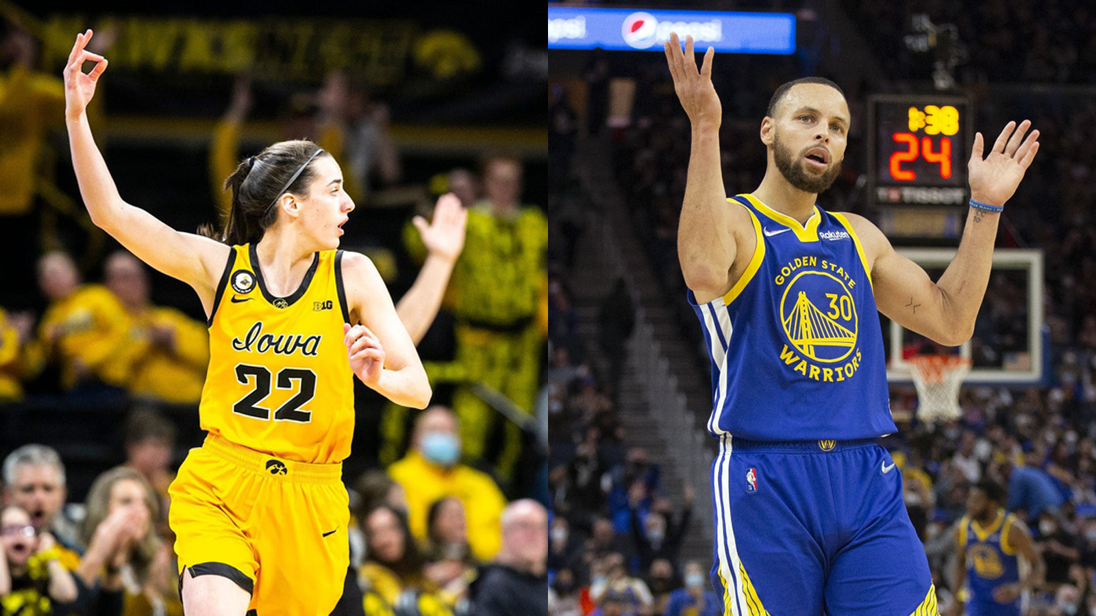 College women's hoops star Caitlin Clark draws Steph Curry comparisons