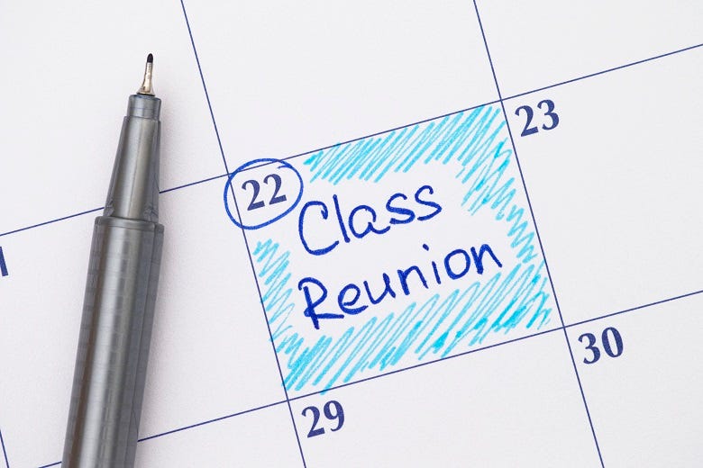 "Class Reunion" written on calendar 
