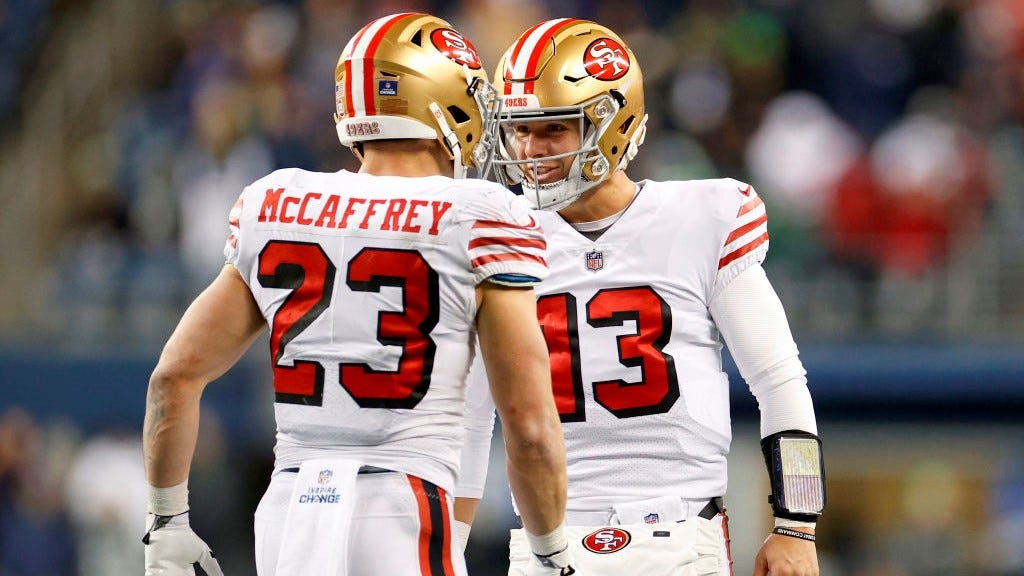 John Lynch describes why Brock Purdy, Christian McCaffrey are special