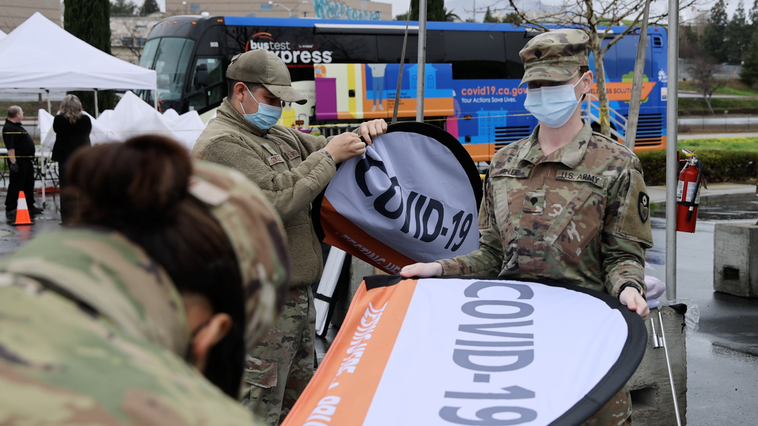 More than 200 California National Guard deploy to state COVID test sites