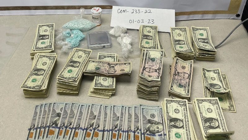 MSP detectives seize money, fentanyl disguised as oxycodone from suspect in St. Clair County