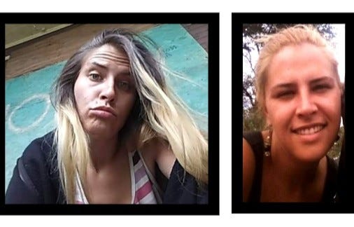 Lauren Cook is seen in two photos