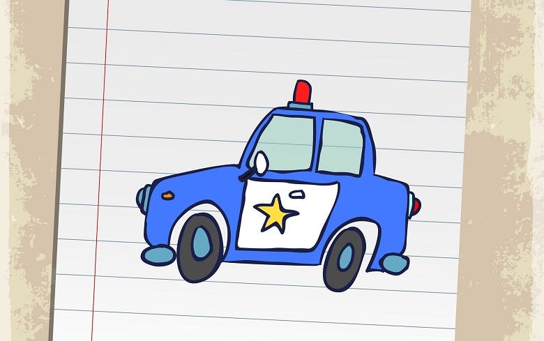 Cop car graphic