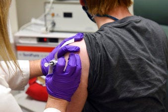 Person gets vaccine
