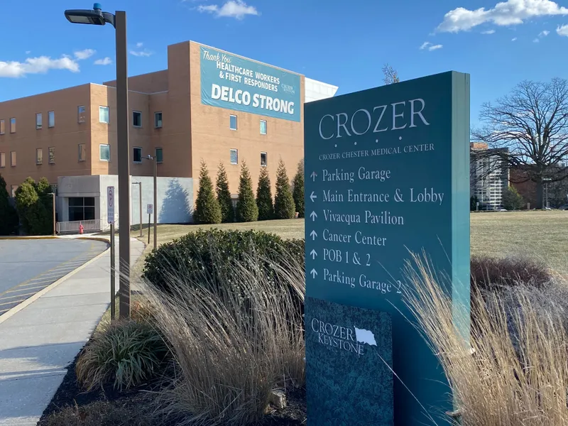 Outside Crozer-Chester Medical Center.
