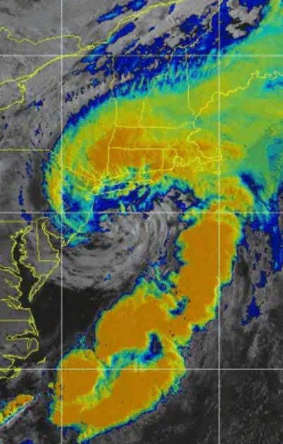 Tropical Storm Elsa over Connecticut Friday morning, 7/9/21