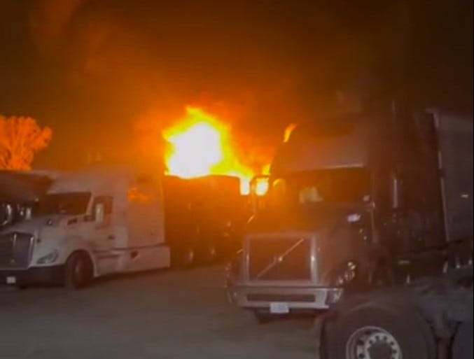 Cell phone footage captured of Clinton Twp. fire, explosions