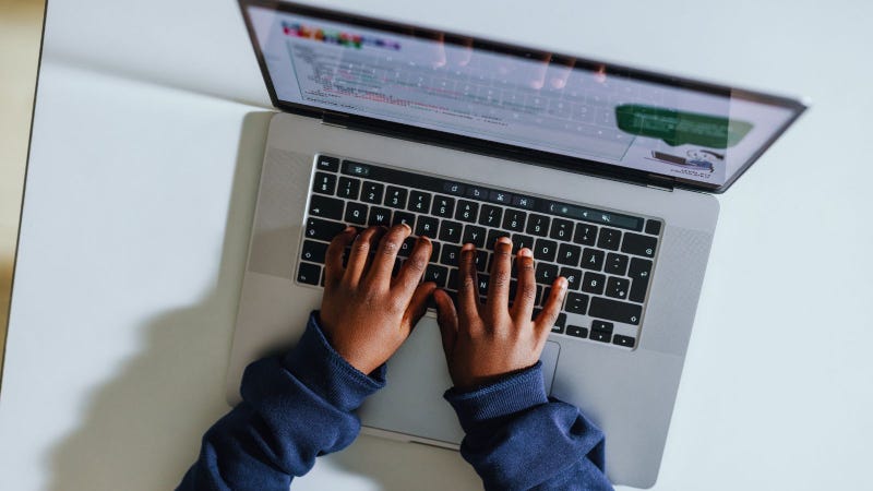 Child on a computer