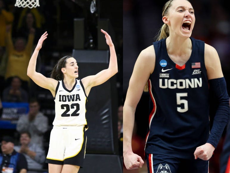 Caitlin Clark, Paige Bueckers, Iowa, UConn, NCAA Tournament, Women's Basketball