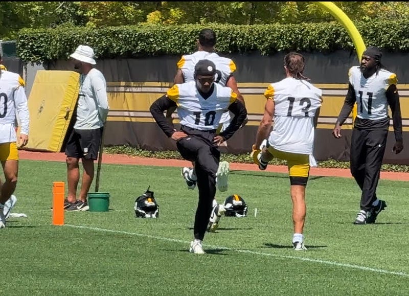 Calvin Austin doing work in practice