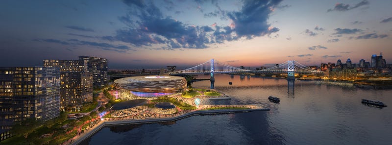 New Jersey Economic Development Authority's 76ers arena rendering in Camden