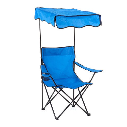 Camp chair with sun shade 