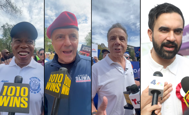 Mayor Eric Adams, Guardian Angels Founder Curtis Sliwa, former Gov. Andrew Cuomo and Assemblyman Zohran Mamdani were all at Monday's parade
