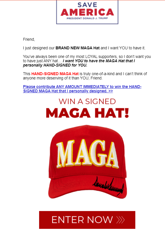 OFFICIAL Trump MAGA Hat – “NEVER SURRENDER” – Black/Red Snapback + 2 Decals
